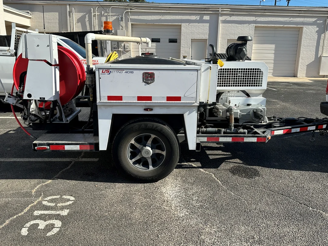 US Jetter 4018 hydro jetting trailer with hose reel